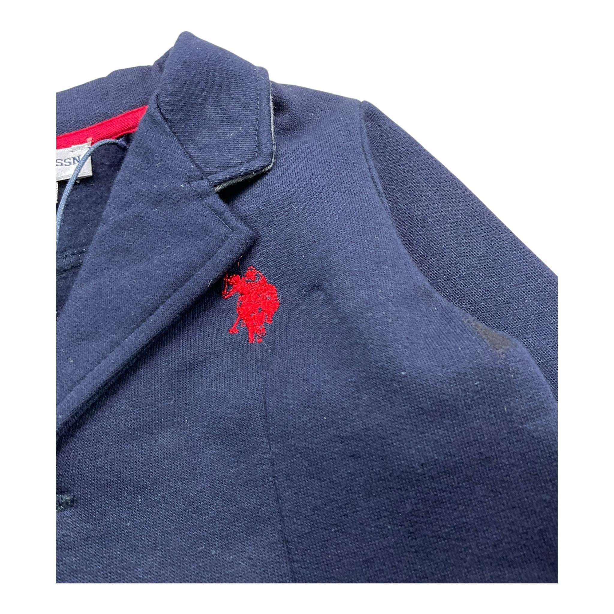 U.S. POLLO ASSN giacca tinta unita con logo Blu per Neonato GIA0059 BLU U.S. POLLO ASSN