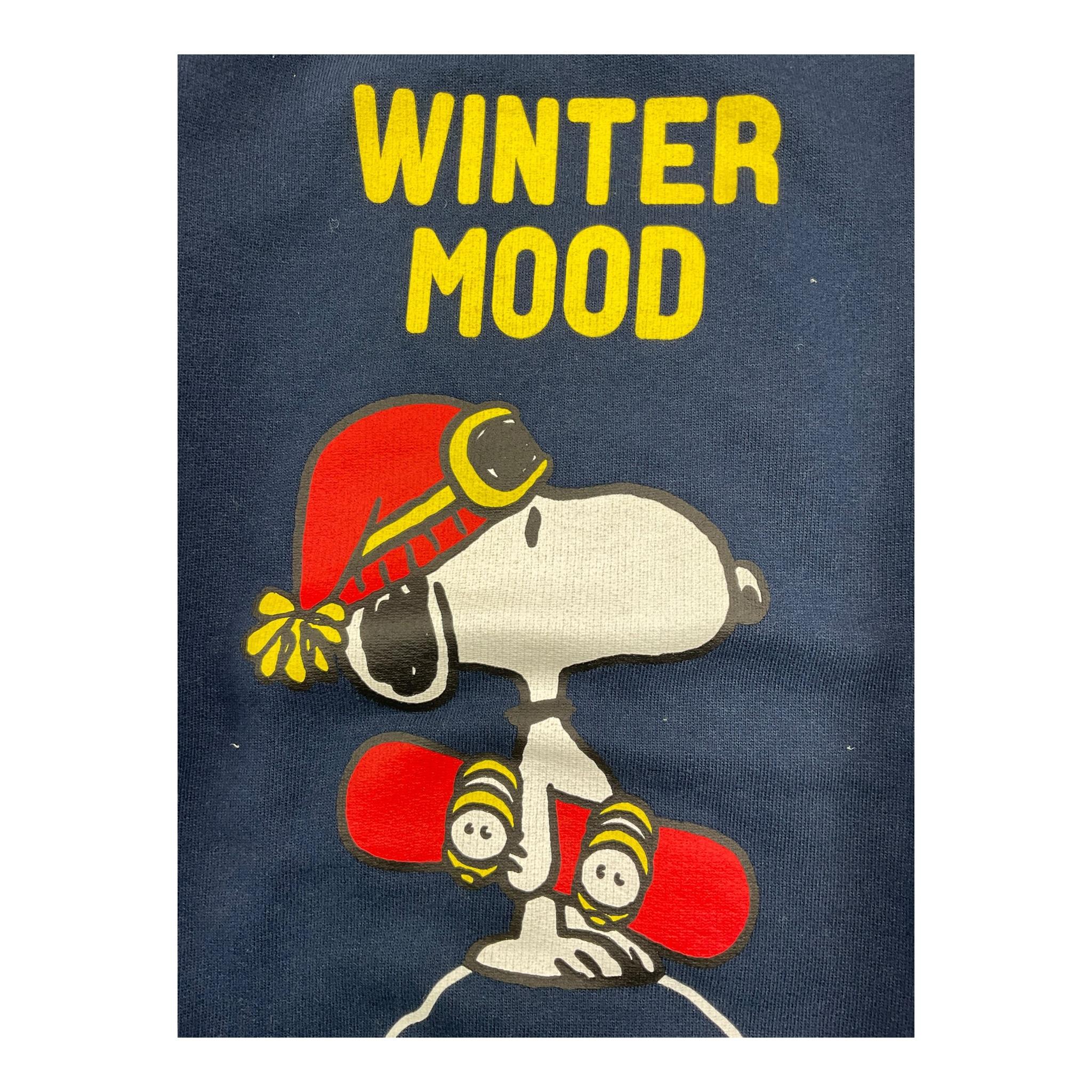 SAINT BARTH felpa tinta unita girocollo stampa snoopie Blu per Bambino SNOOPYSNOW BLU SAINT BARTH