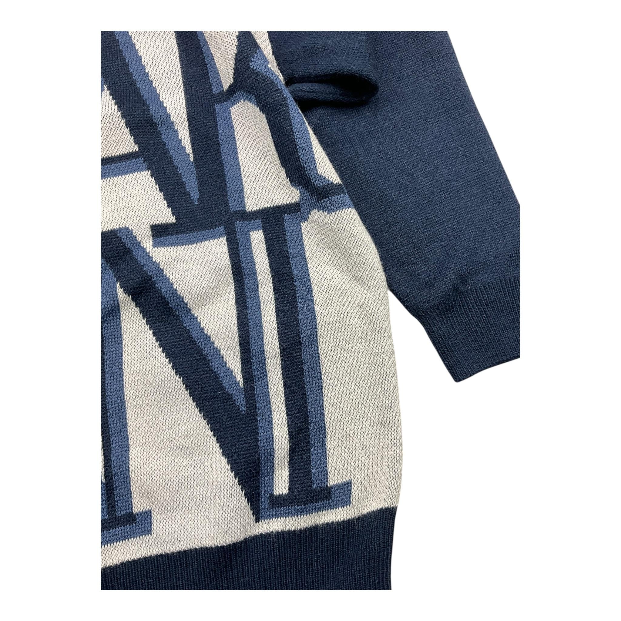 EMPORIO ARMANI maglia girocollo stampa fantasia Panna/blu per Bambino 6L4MXW PANNA/BLU EMPORIO ARMANI