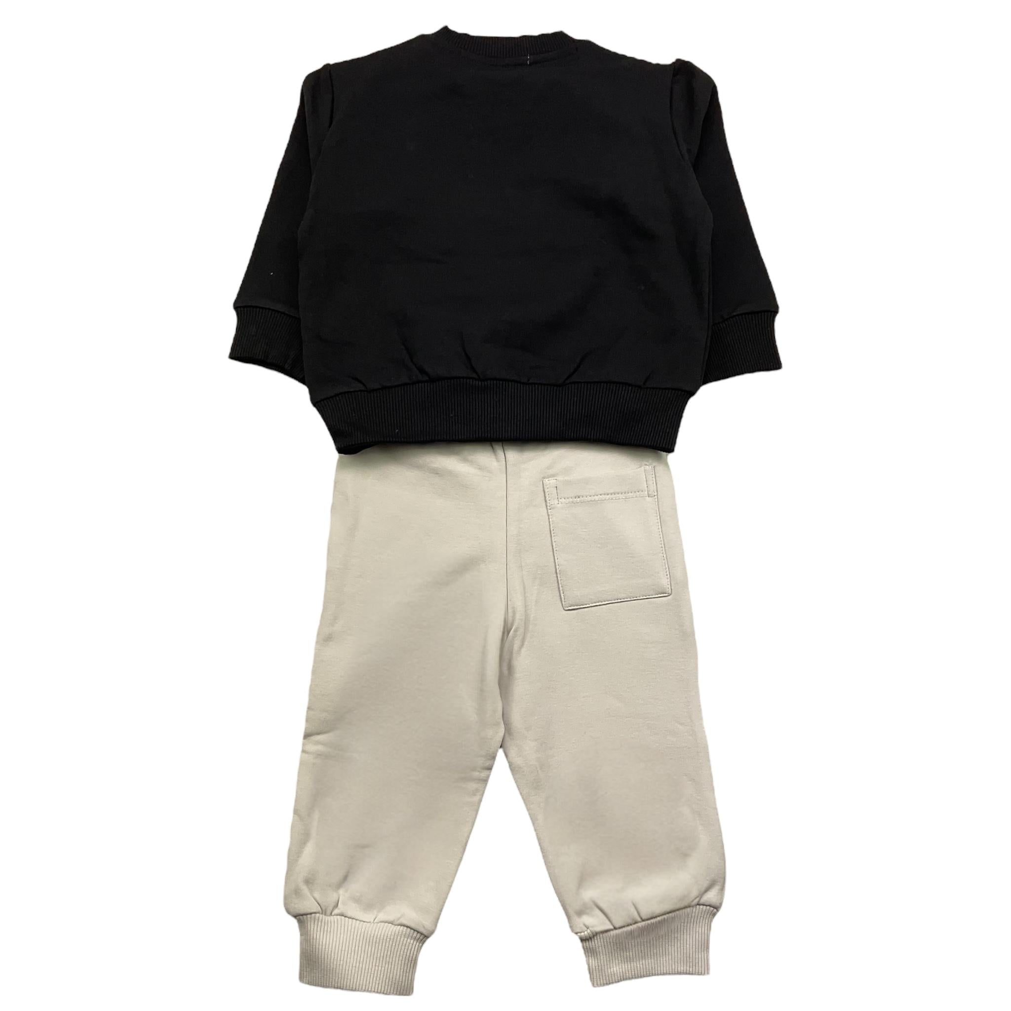 CESARE PACIOTTI completo 2 pezzi felpa-pantalone bicolore Nero/grigio per Neonato COMP5316B NERO/GRIGIO CESARE PACIOTTI