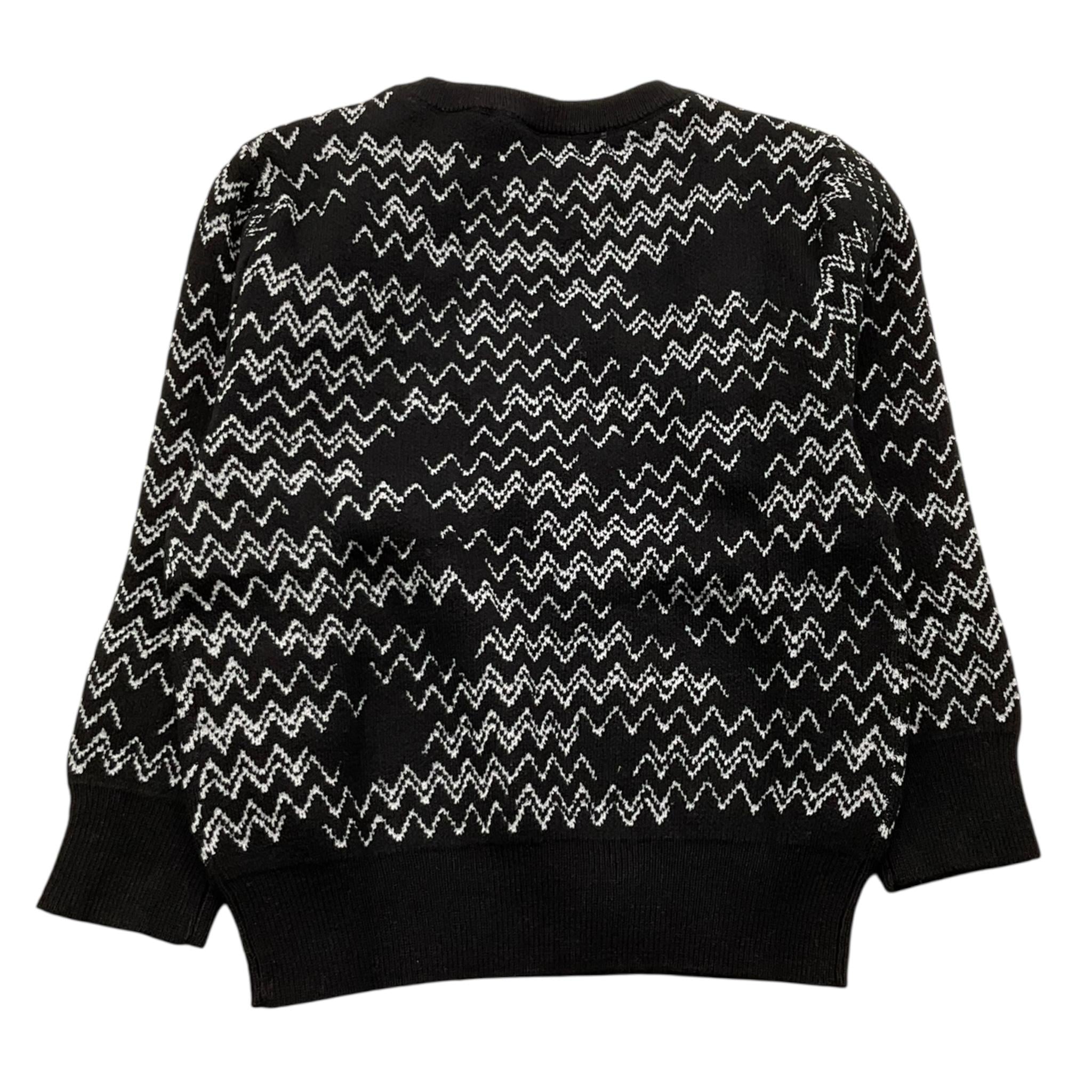 CESARE PACIOTTI maglia girocollo tinta unita con stampe in contrasto Nero per Bambino MGP5351BJX NERO CESARE PACIOTTI