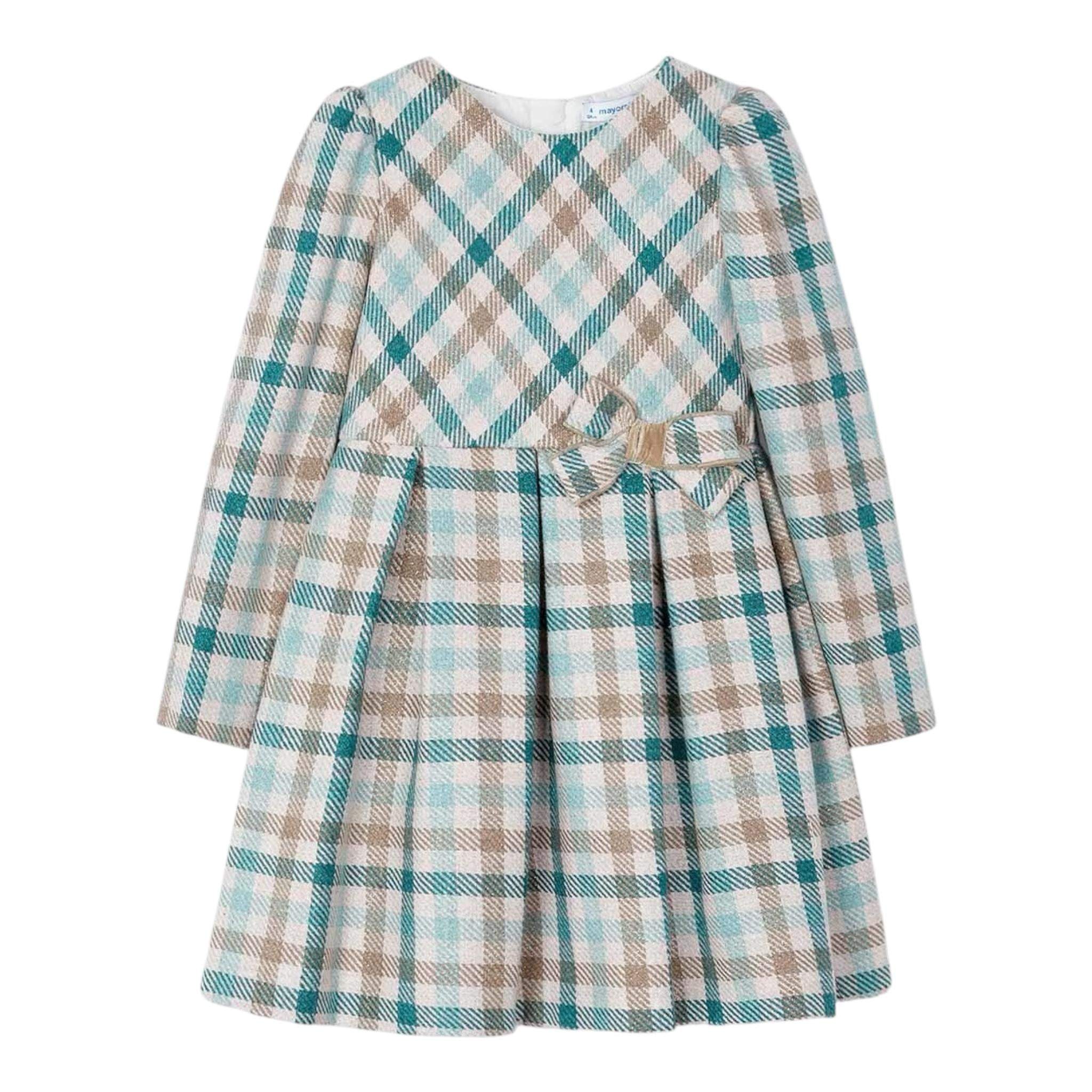 MAYORAL abito tricolore con fantasia a quadri Bianco/verde per Bambina 4914 BIANCO/VERDE MAYORAL