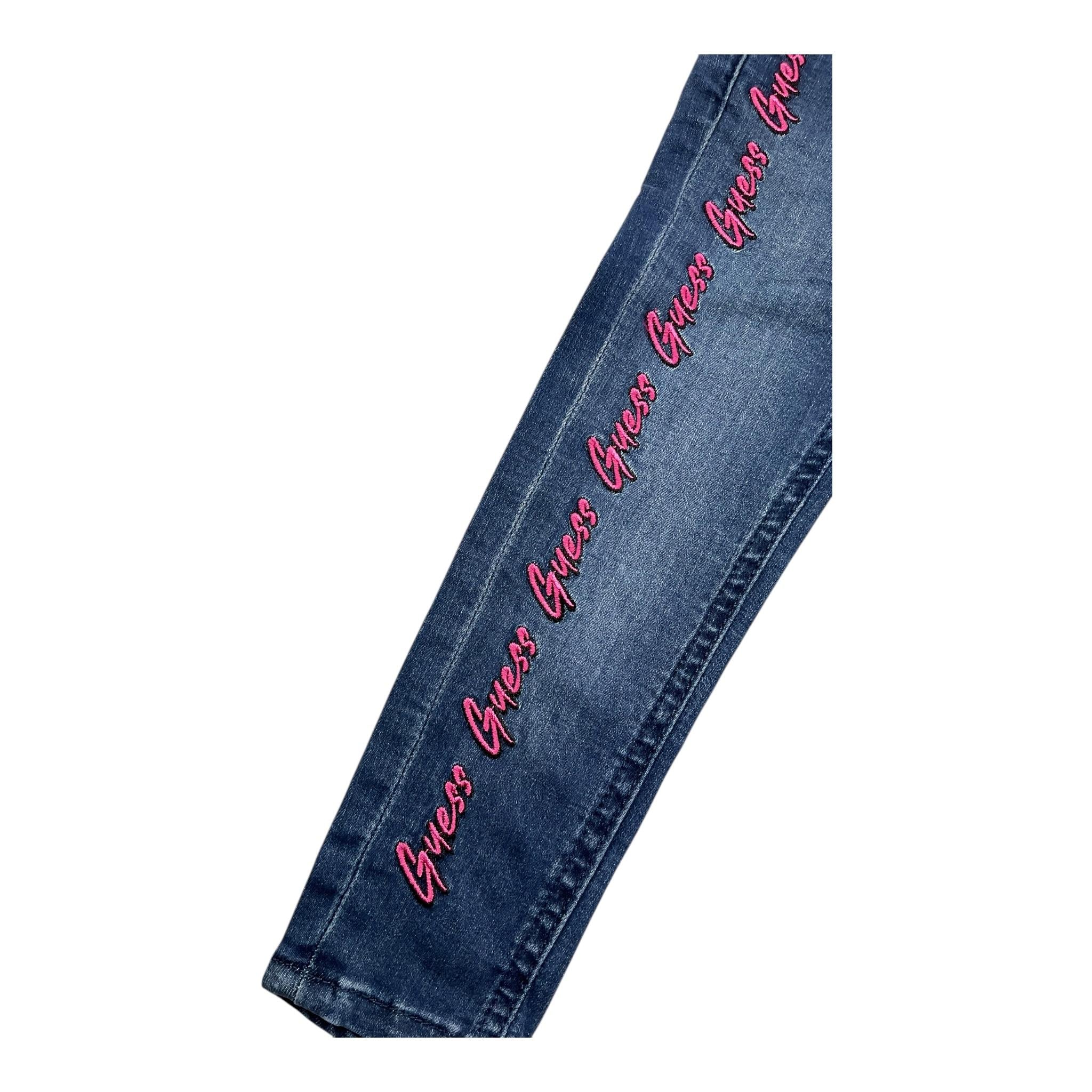 GUESS jeans tinta unita con ricami logo Blu per Neonata K4YA10D4CA0 BLU GUESS