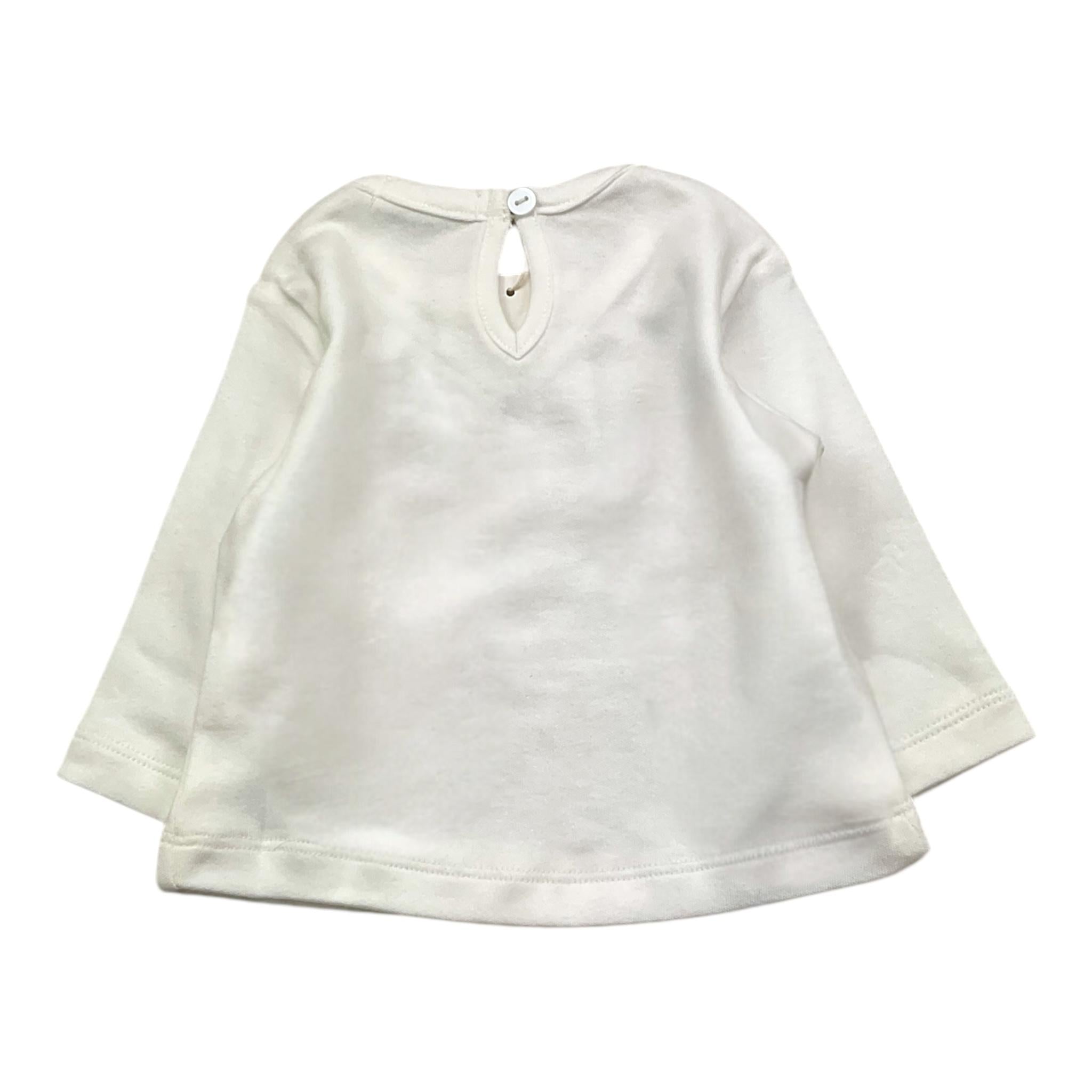 EMC shirt gircollo tinta unita con stampa Bianco per Neonata BX2277 BIANCO EMC