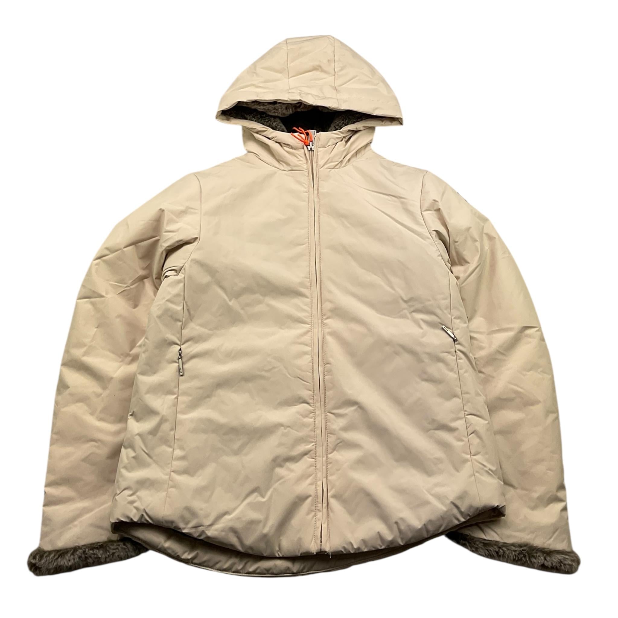 SUNS  giubbino tinta unita con cappuccio e pelliccia interna Beige per Bambina GBSS5354D BEIGE SUNS