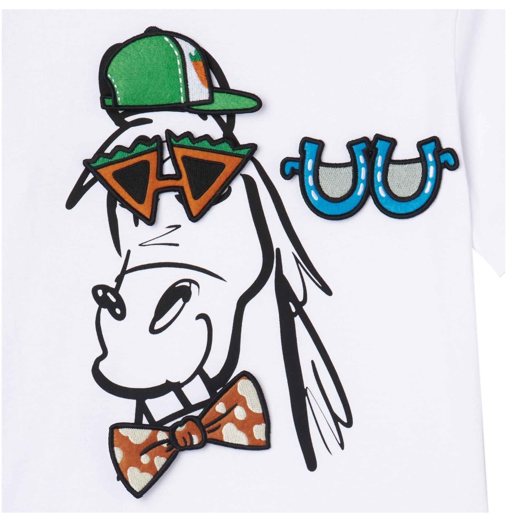 STELLA McCARTNEY t-shirt girocollo tinta unita con stampa con strappi Bianco per Bambino TV8R41 BIANCO STELLA McCARTNEY