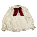 LA STUPENDERIA camicia manica lunga tinta unita cn fiocco in contrasto Bianco per Neonata TJCM48 BIANCO LA STUPENDERIA