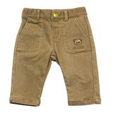 MOSCHINO pantalone tinta unita con logo Sabbia per Neonato MUP05L SABBIA MOSCHINO