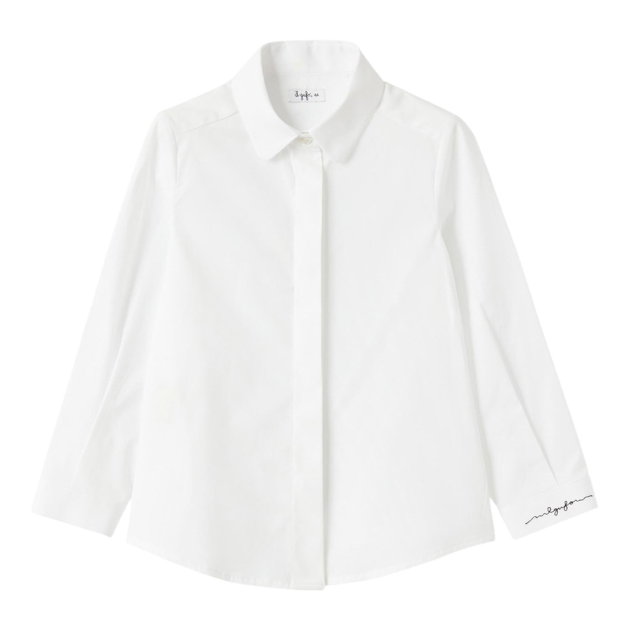 IL GUFO camicia manica lunga tinta unita Bianco per Bambino A24CL250C0061 BIANCO IL GUFO