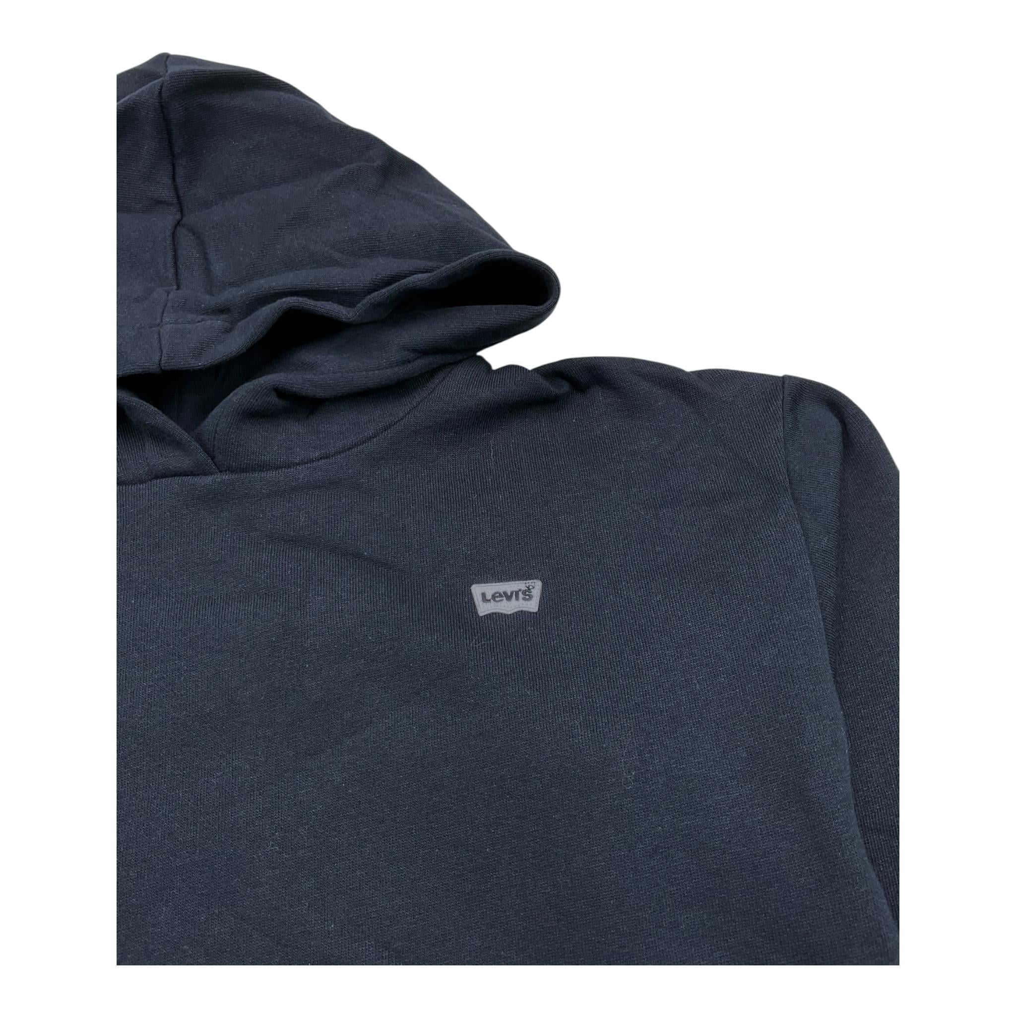 LEVI'S felpa girocollo e cappuccio tinta unita con logo Nero per Bambino 4EL078 NERO LEVI'S