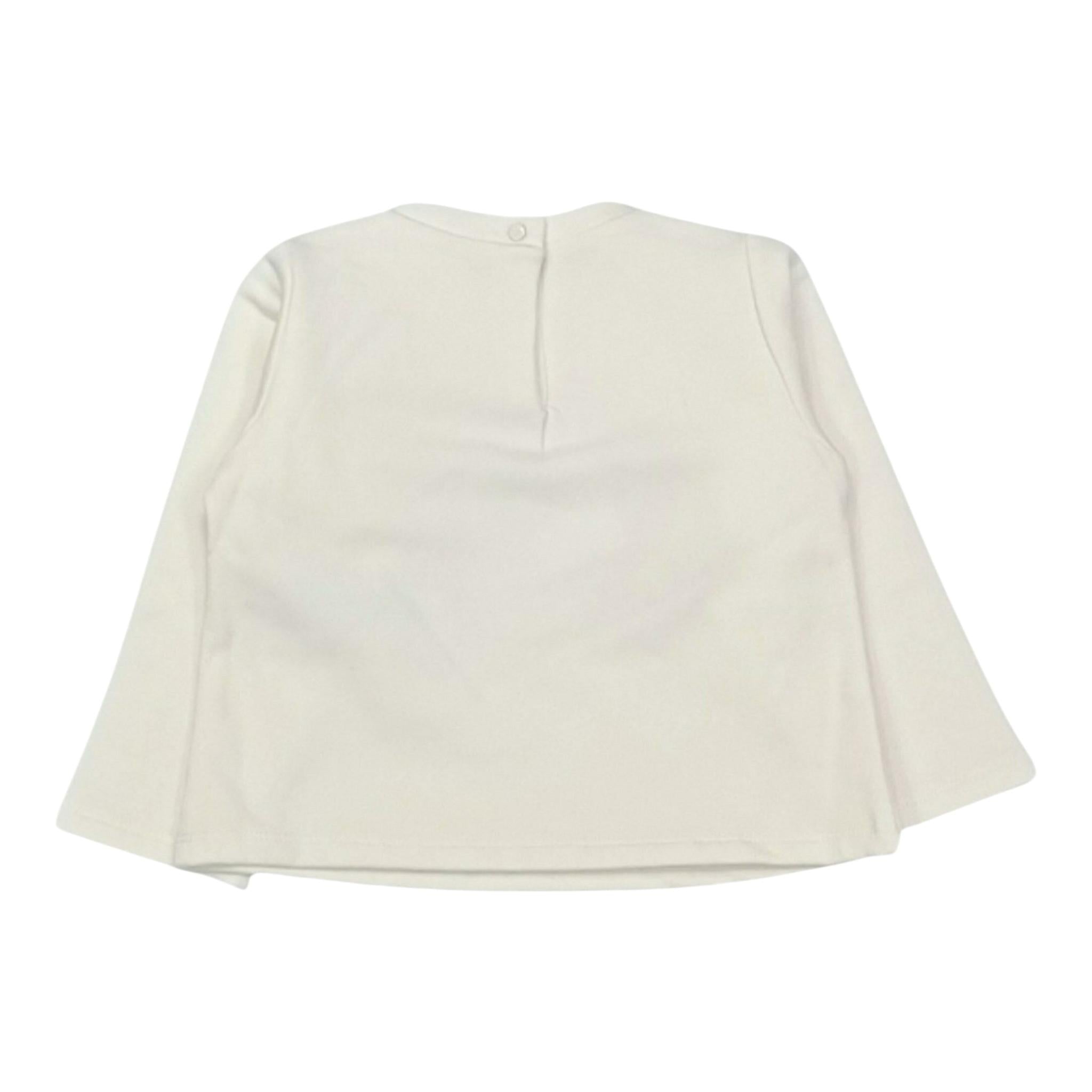 LIU JO felpa chiusa girocollo tinta unita con stampa Panna per Neonata HF4039X PANNA LIU JO