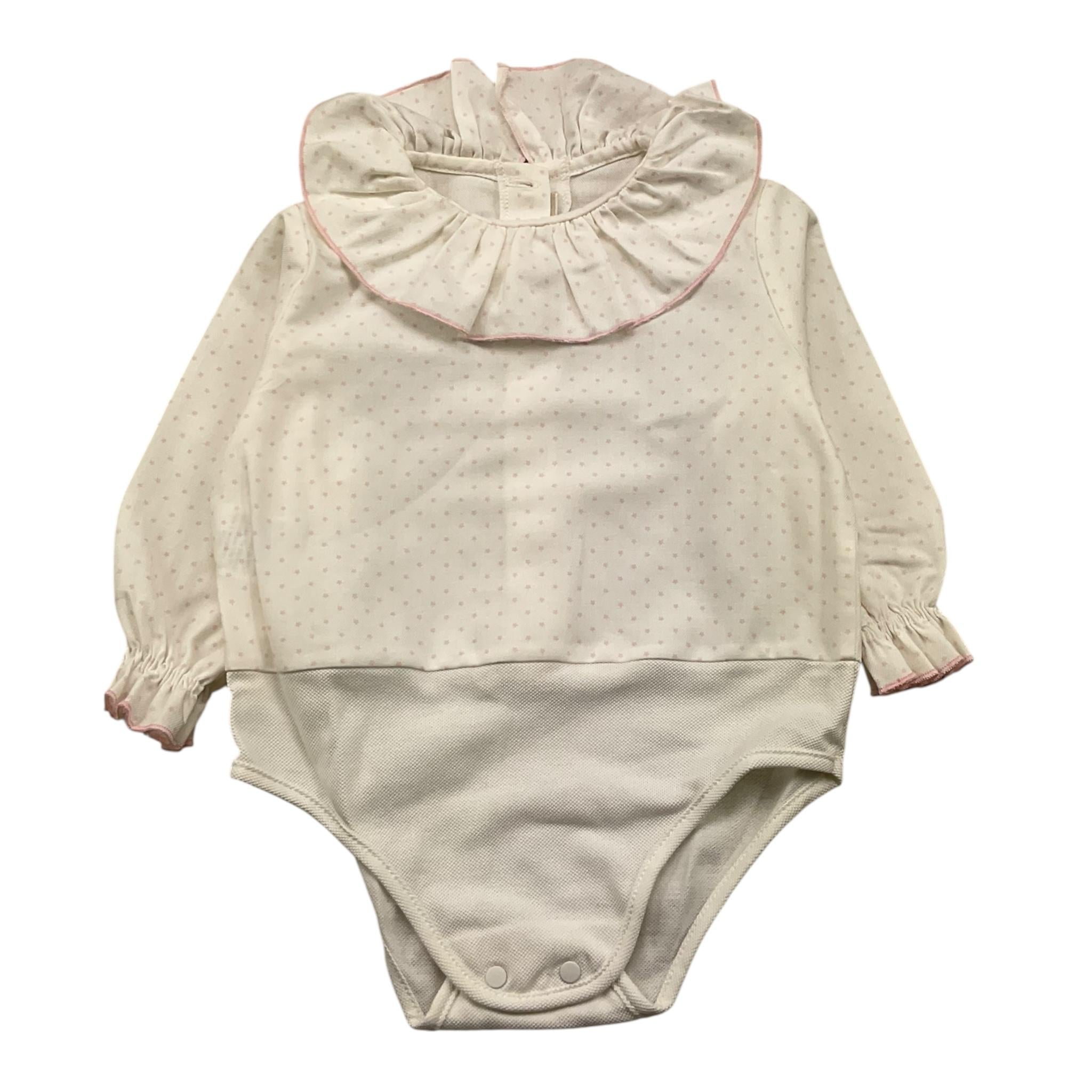 LA STUPENDERIA camicia modello body tinta unita con fantasia stelle Bianco per Neonata TBBD52X BIANCO LA STUPENDERIA