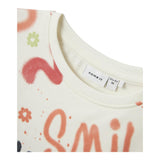 NAME IT abito tinta unita modello felpa con stampa Panna per Bambina 13233043 PANNA NAME IT