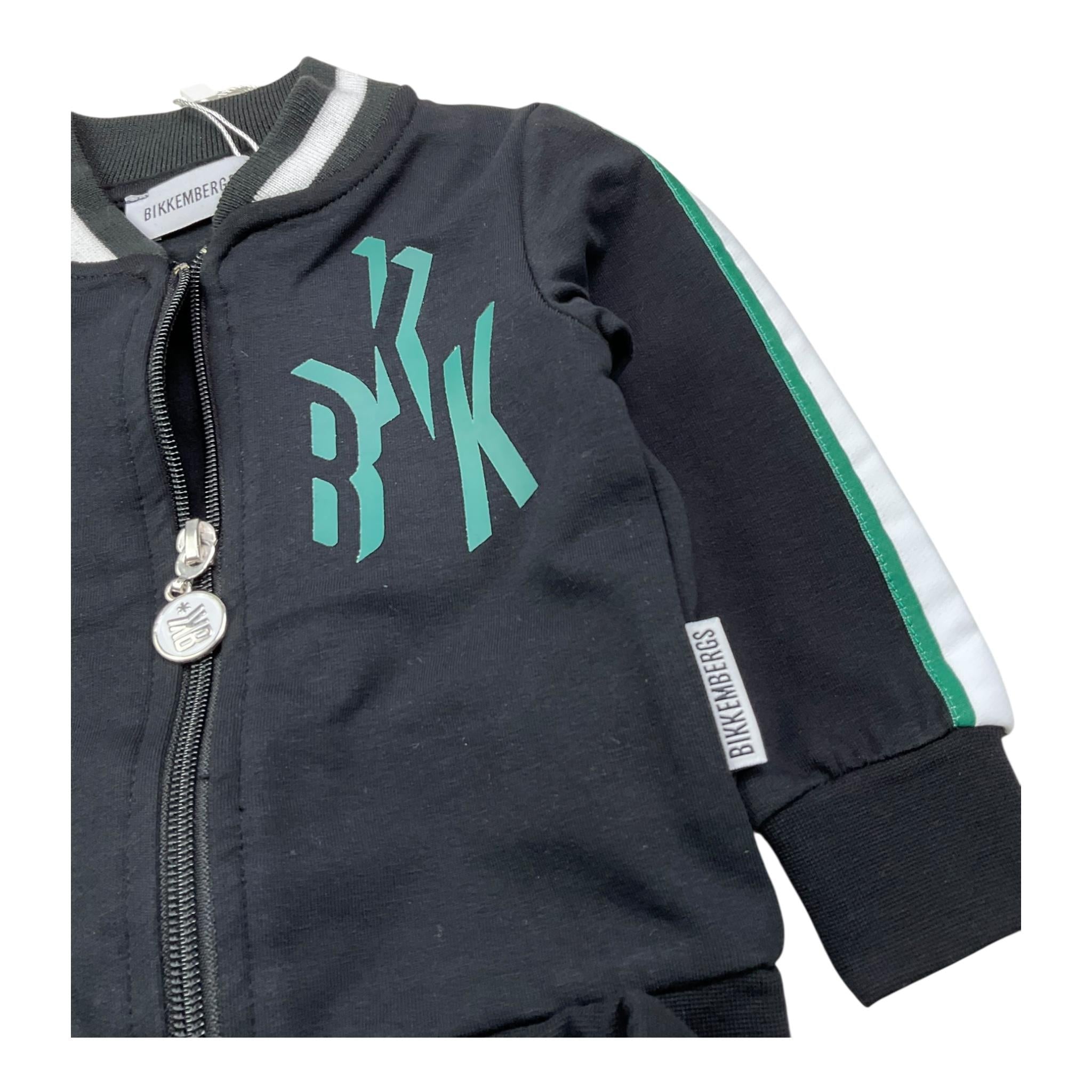 BiKKEMBERGS completo 2pz tinta unita con felpa-pantalone Nero per Neonato BK2918 NERO BiKKEMBERGS