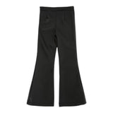 ELISABETTA FRANCHI pantalone tinta unita modello a zampa in ecopelle Nero per Bambina EFPA254 NERO ELISABETTA FRANCHI