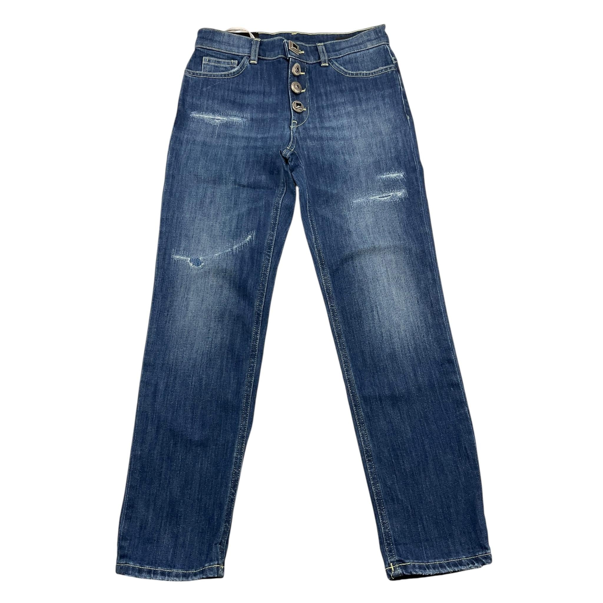 DONDUP jeans tinta unita con bottoni Blu per Neonata DFPA083N BLU DONDUP