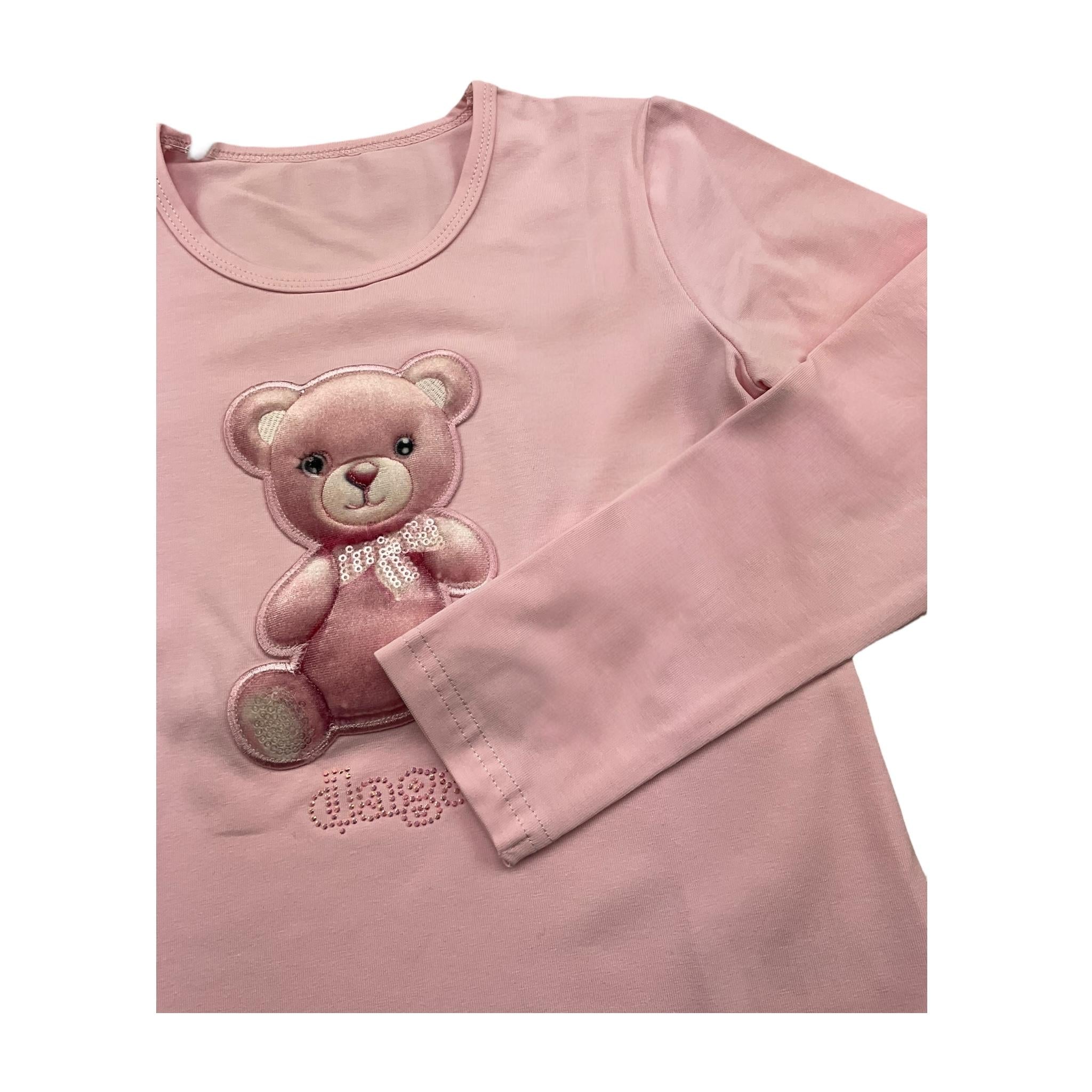 DAGA COLLECTION completo 2 pezzi shirt-gonna Rosa per Bambina M9807 ROSA DAGA COLLECTION