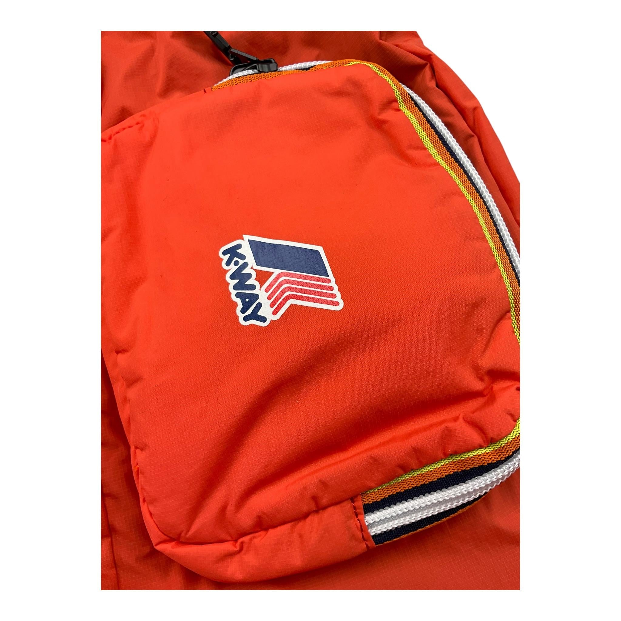 K-WAY borsello tinta unita con tracolla in contrasto Arancione per Bambino K5135NK ARANCIONE K-WAY
