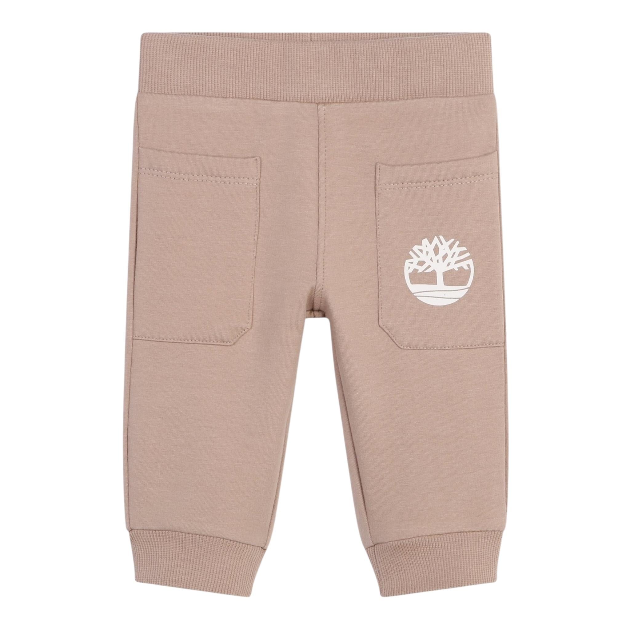 TIMBERLAND pantalone tuta tinta unita con logo Beige per Neonato T60233 BEIGE TIMBERLAND