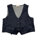 PLEASE gilet in denim tinta unita Blu per Bambina JH13121G66 BLU PLEASE