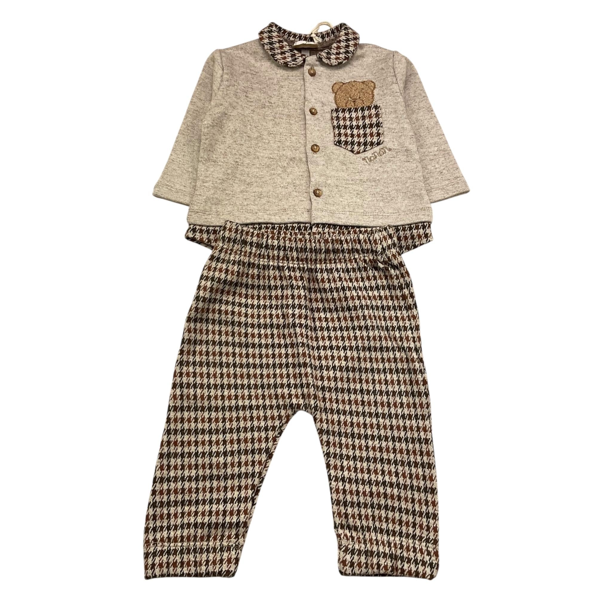 NANAN completo 2 pezzi maglia-pantalone Beige per Neonato I2413406BE BEIGE NANAN