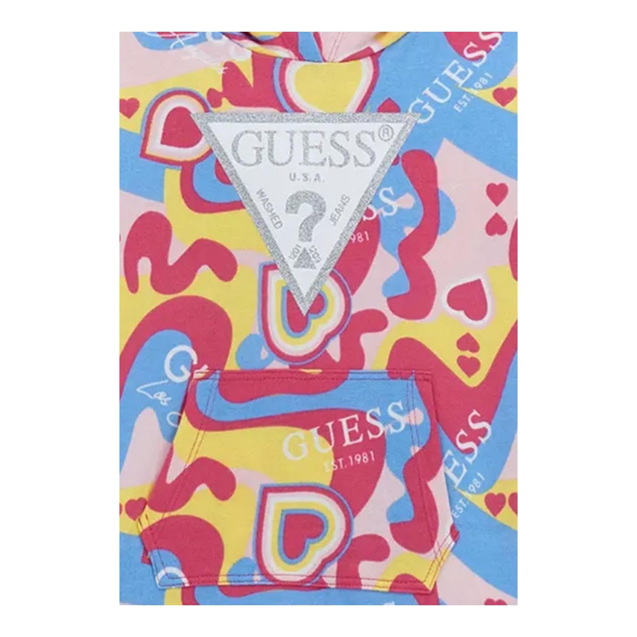 GUESS abito modello felpa multicolor con fantasia e cappuccio Multicolor per Bambina K4YK10KA6R3J MULTICOLOR GUESS
