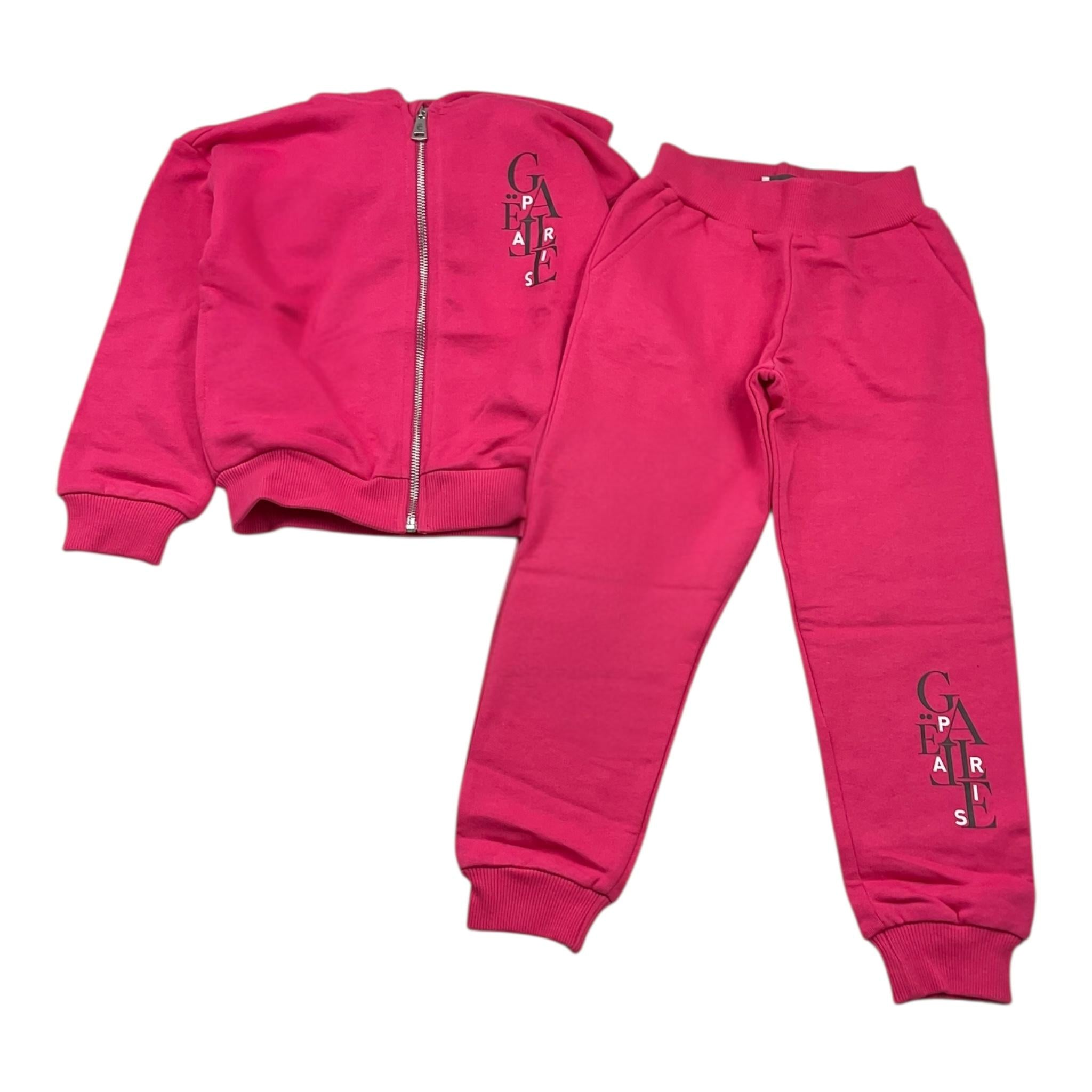 GAELLE completo 2pz felpa-pantalone tinta unita Fuxia per Bambina 2741T00526 FUXIA GAELLE