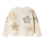 IL GUFO cardigan tinta unita con stampa fiori Panna per Neonata A24GF438EM220 PANNA IL GUFO