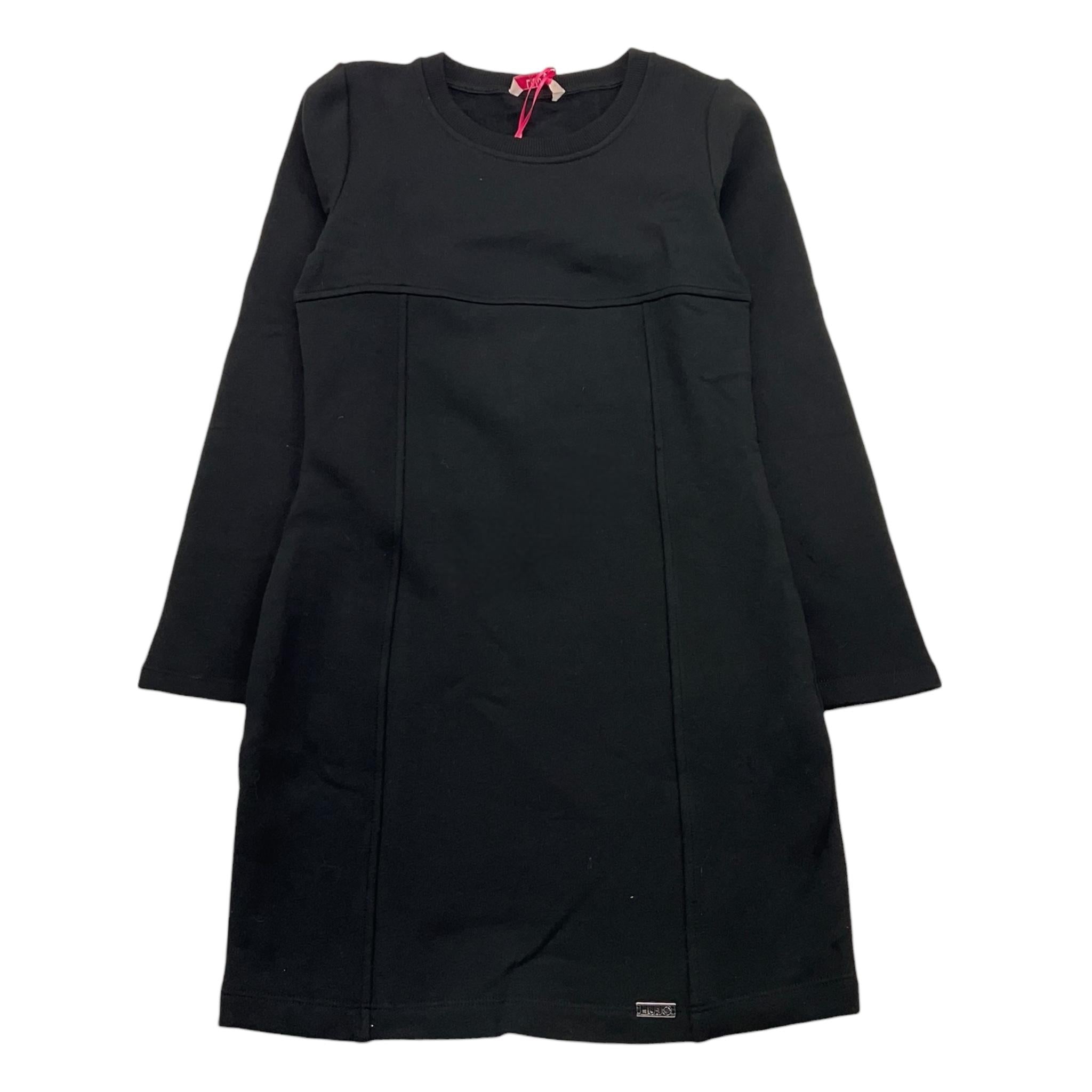 LIU JO abito modello felpa tinta unita con logo Nero per Bambina GF4199 NERO LIU JO