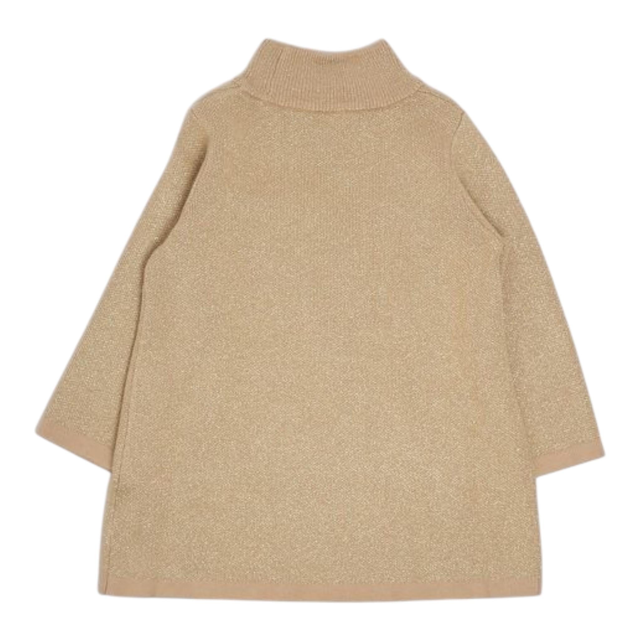LIU JO abito tinta unita mezzo collo con stampa Sabbia per Bambina KF4071MA07E SABBIA LIU JO