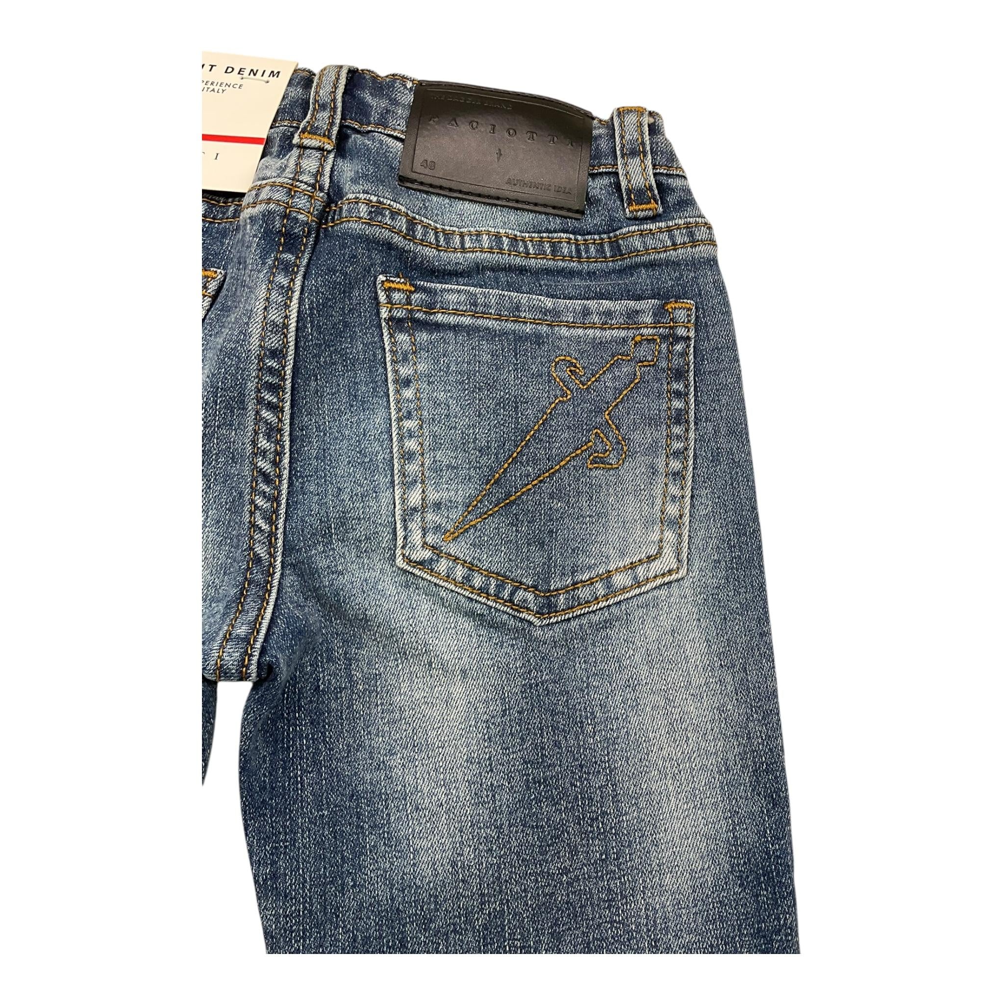 CESARE PACIOTTI jeans tinta unita con girovita regolabile Azzurro per Neonato PTP5366BX AZZURRO CESARE PACIOTTI