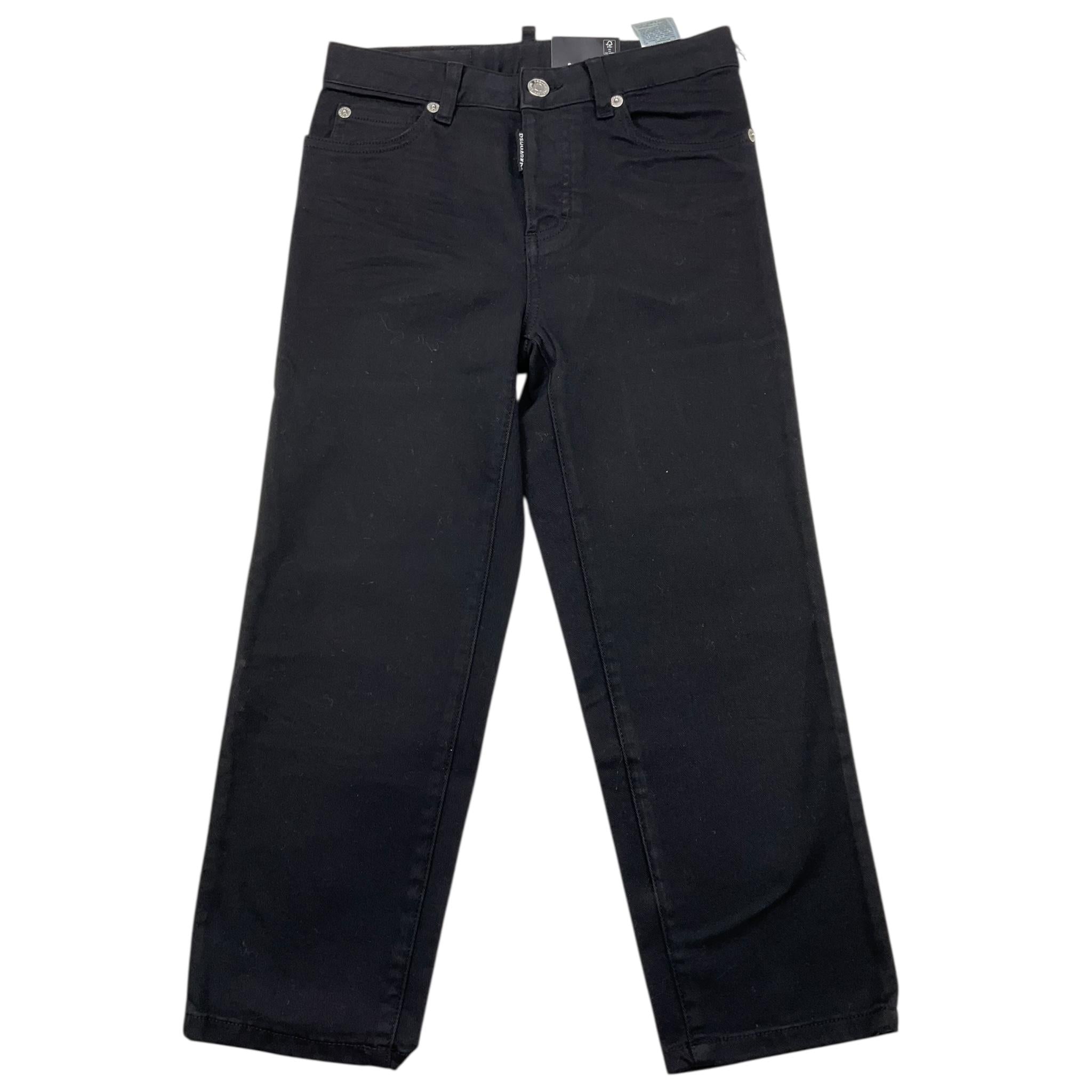DSQUARED2 jeans tinta unita con 5 tasche Nero per Bambino DQ05011 NERO DSQUARED2