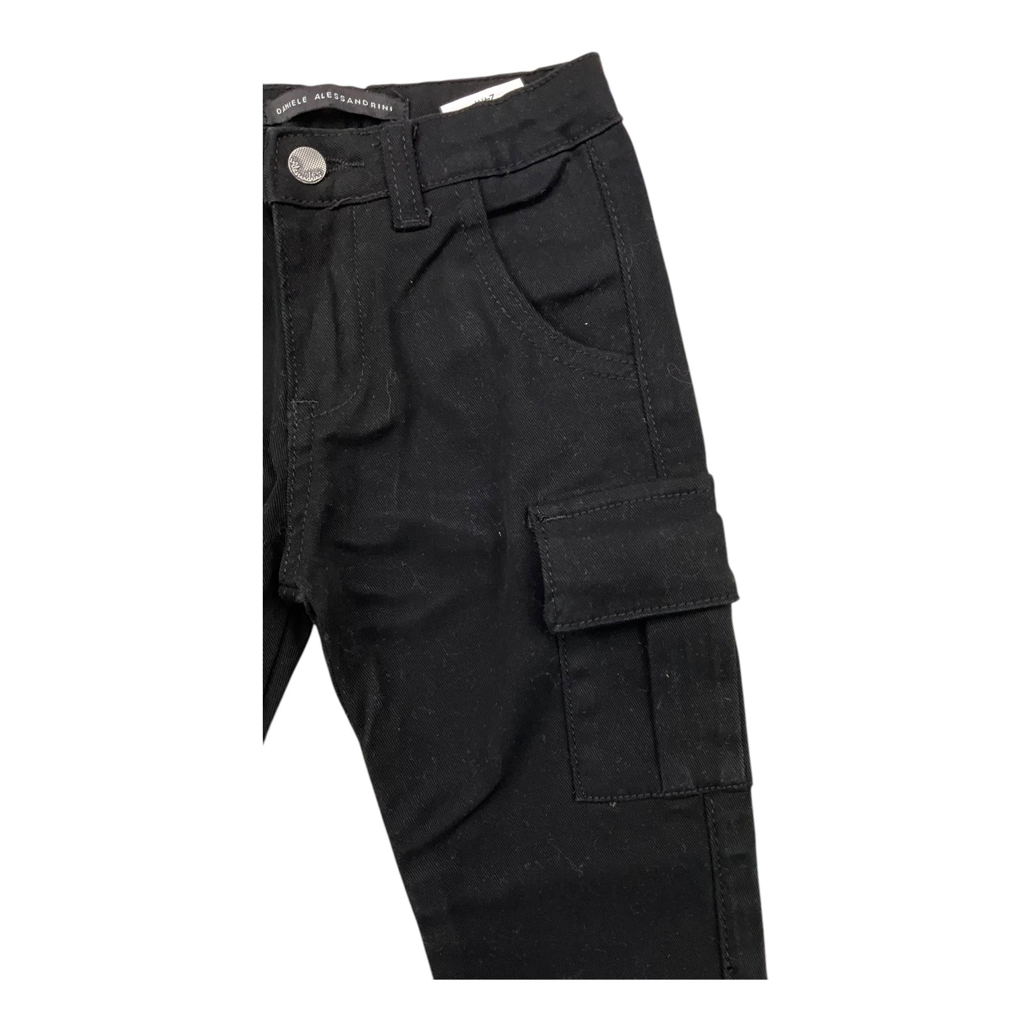 DANIELE ALESSANDRINI jeans tinta unita con girovita regolabile Nero per Neonato 1291P00023 NERO DANIELE ALESSANDRINI