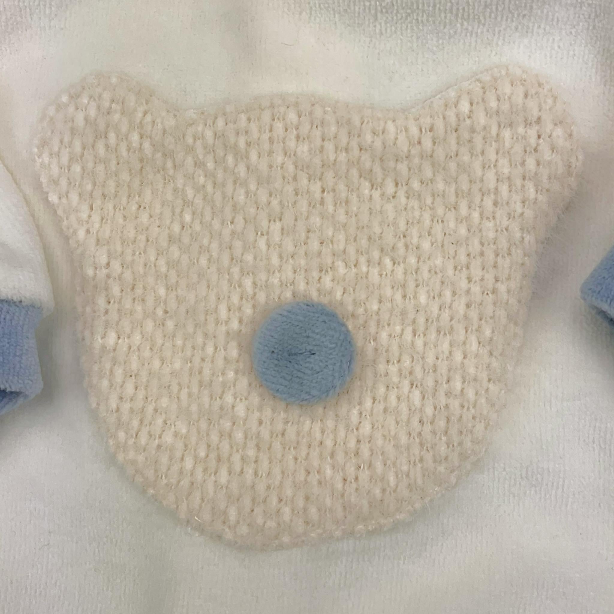 LA STUPENDERIA tutina tinta unita con profili in contrasto Panna per Neonato TBTT01 PANNA LA STUPENDERIA