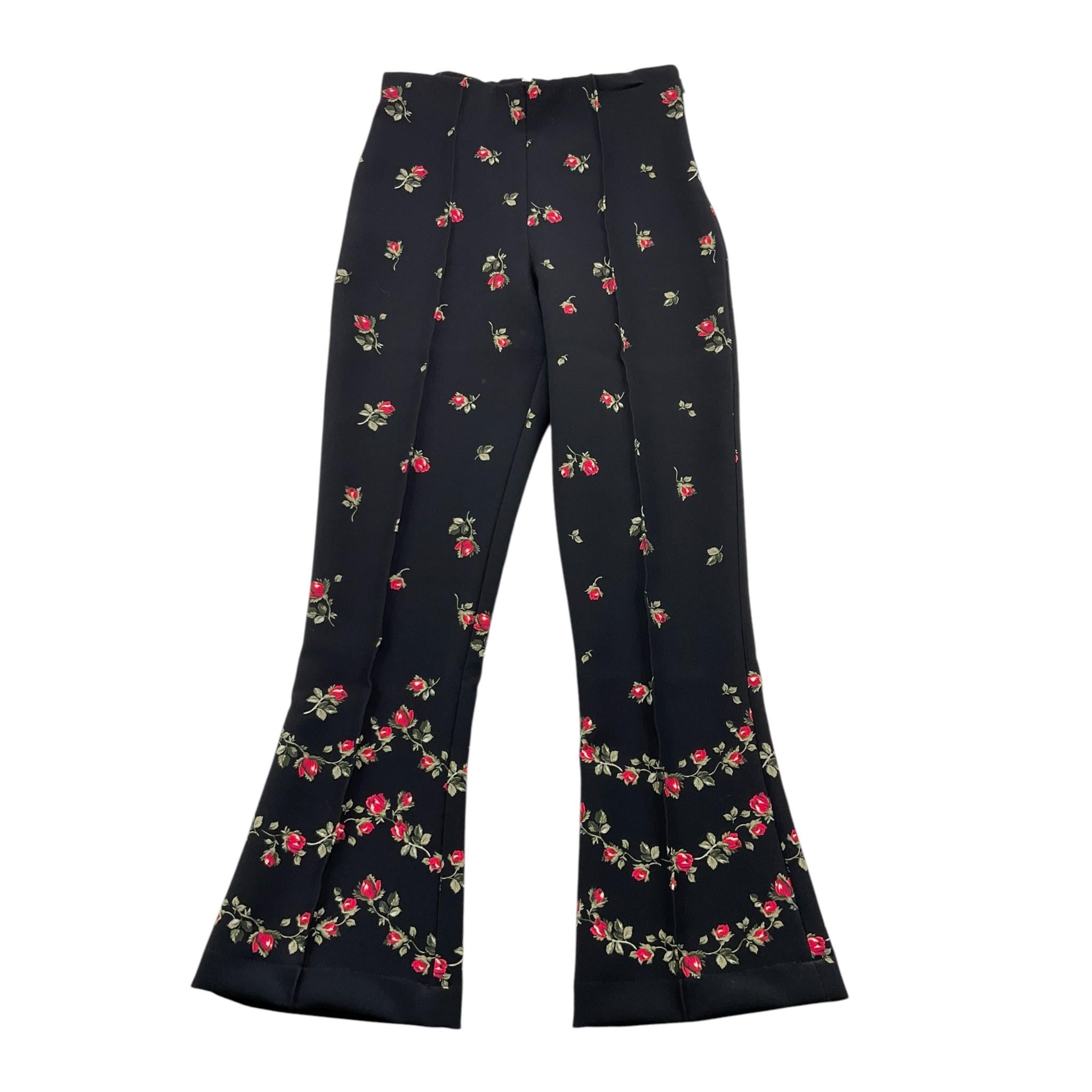 MONNALISA pantalone tinta unita stampa floreale Nero per Bambina 710405 NERO MONNALISA