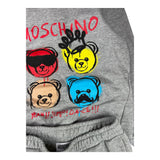 MOSCHINO completo 2pz tinta unita felpa-pantalone Grigio per Bambino HUK04C GRIGIO MOSCHINO