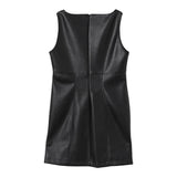 ELISABETTA FRANCHI abito giromanica tinta unita in ecopelle Nero per Bambina EFAB540X NERO ELISABETTA FRANCHI