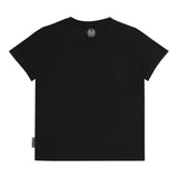 PHILIPPE PLEIN t-shirt girocollo tinta unita con stampa teschio Nero per Bambino BTK1246 NERO PHILIPPE PLEIN