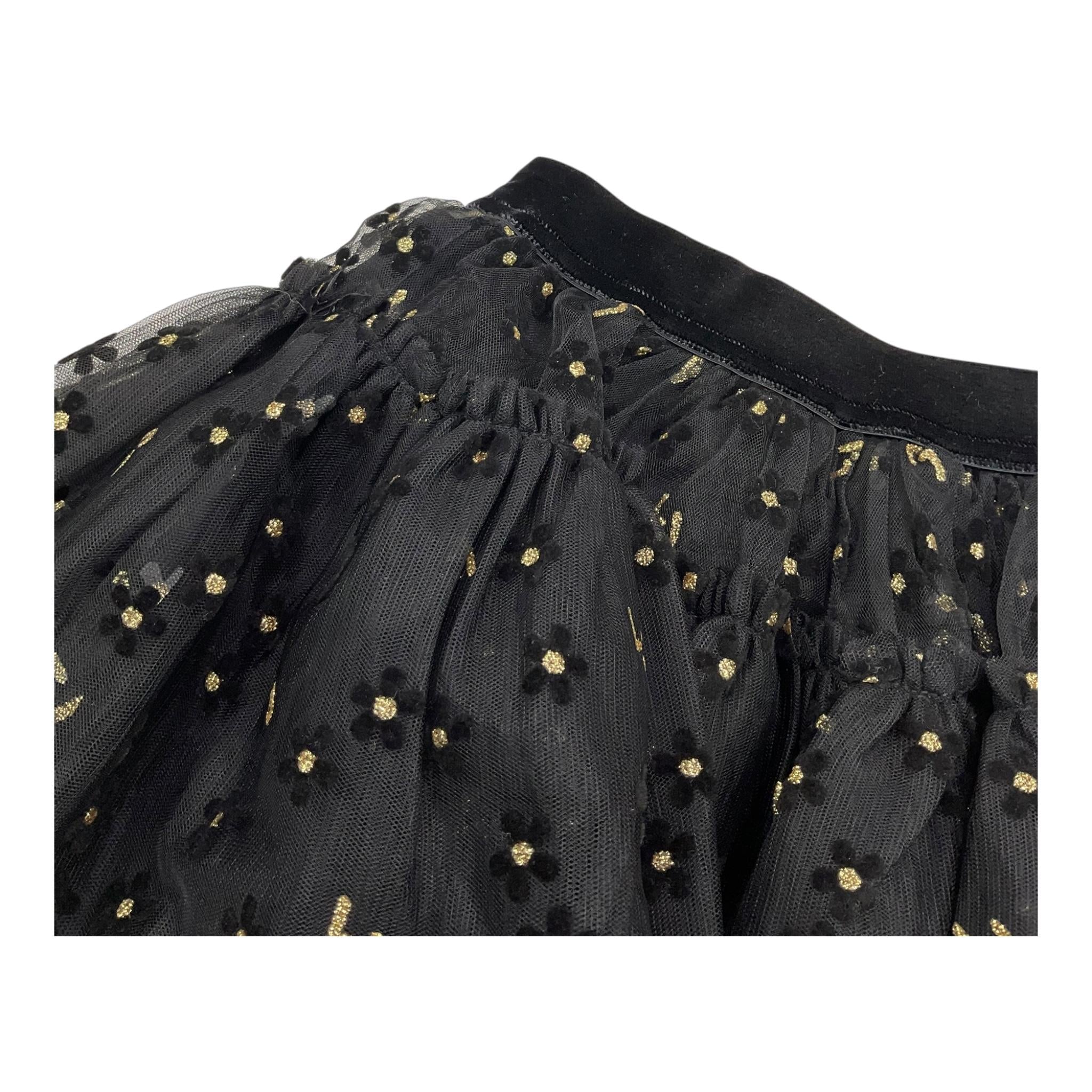 LIU JO gonna tinta unita fantasia floreale Nero per Bambina KF4104X NERO LIU JO