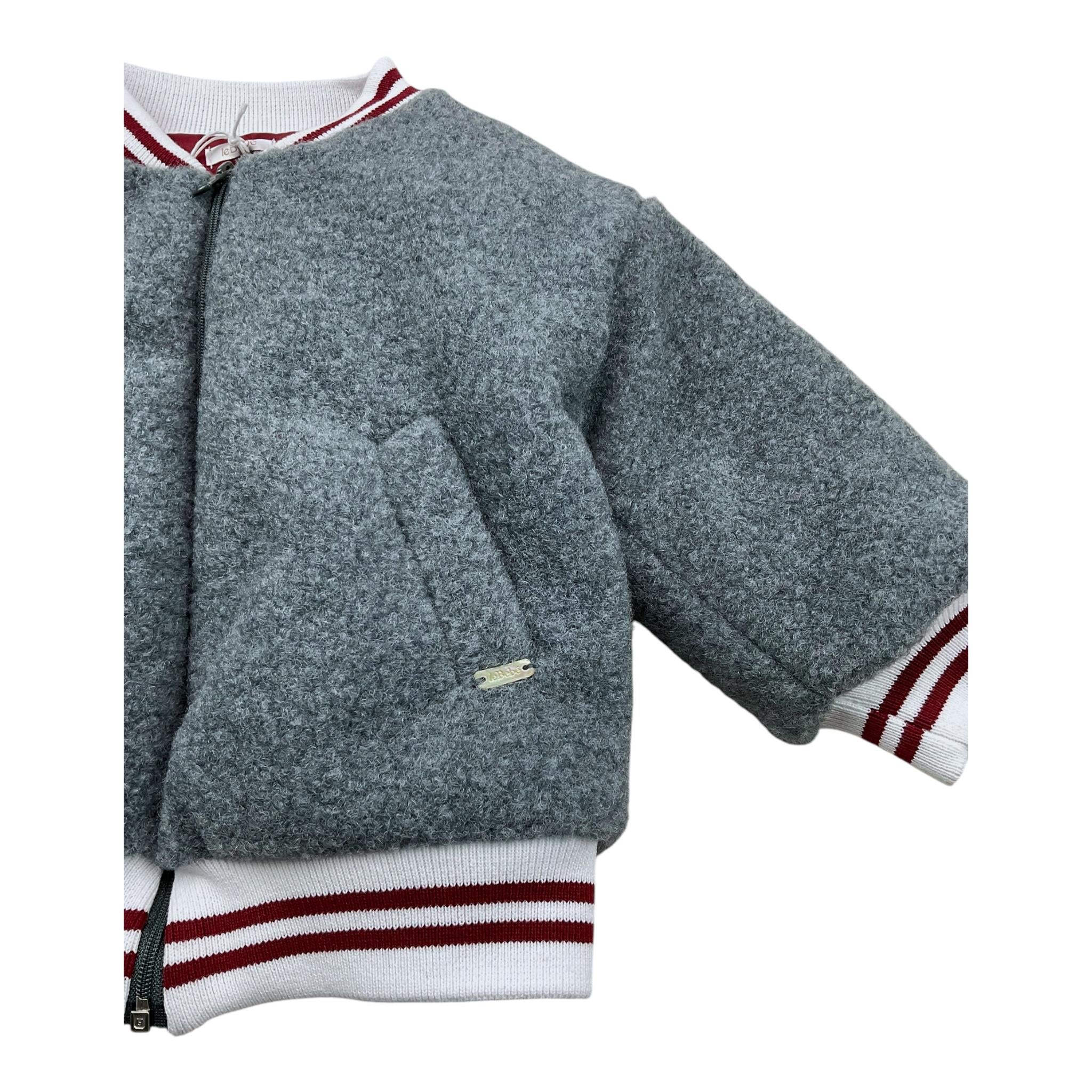 LE BEBE' giubbino modello college tinta unita Grigio per Neonato LBG6091 GRIGIO LE BEBE'
