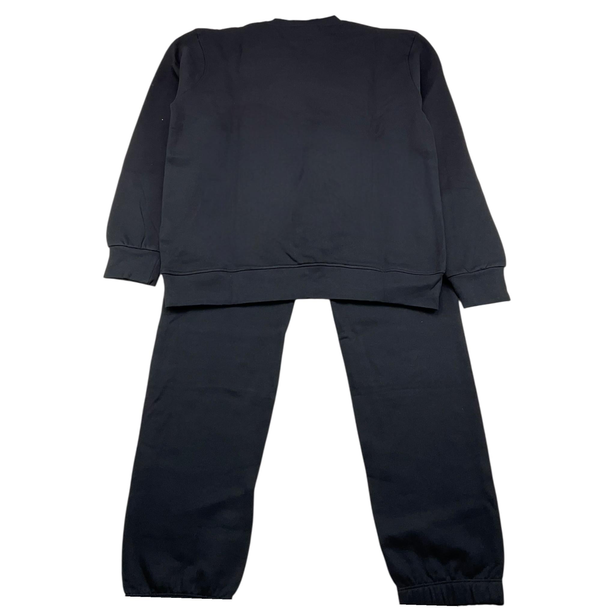 DIADORA completo 2 pezzi felpa-pantalone tuta tinta unita Nero per Bambino F4DIJBTP119 NERO DIADORA
