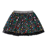 STELLA McCARTNEY gonna tinta unita in tulle con stampa Nero per Bambina TV7B21 NERO STELLA McCARTNEY