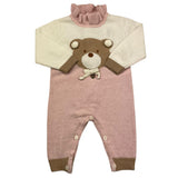 LE BEBE' tutina manica lunga bicolore Panna/rosa per Neonata LBG5444 PANNA/ROSA LE BEBE'