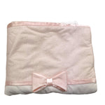 MINIMU' coperta bicolore con fiocco Bianco/rosa per Neonata P3960 BIANCO/ROSA MINIMU'