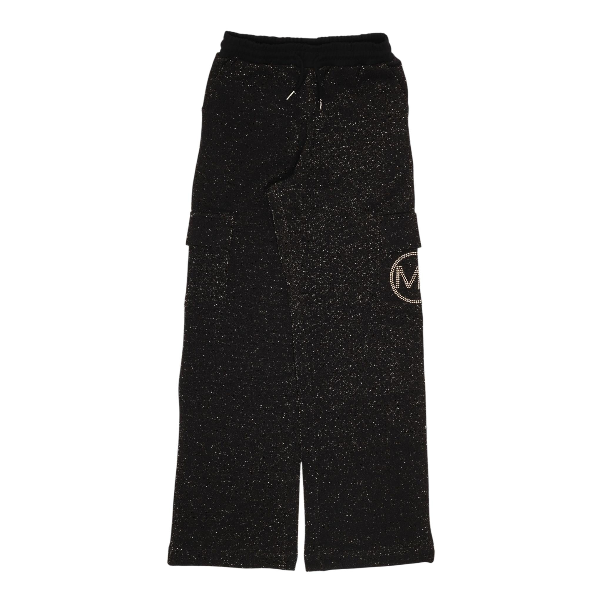 MICHAEL KORS pantalone tinta unita con elastico in vita Nero per Bambina R30183X NERO MICHAEL KORS