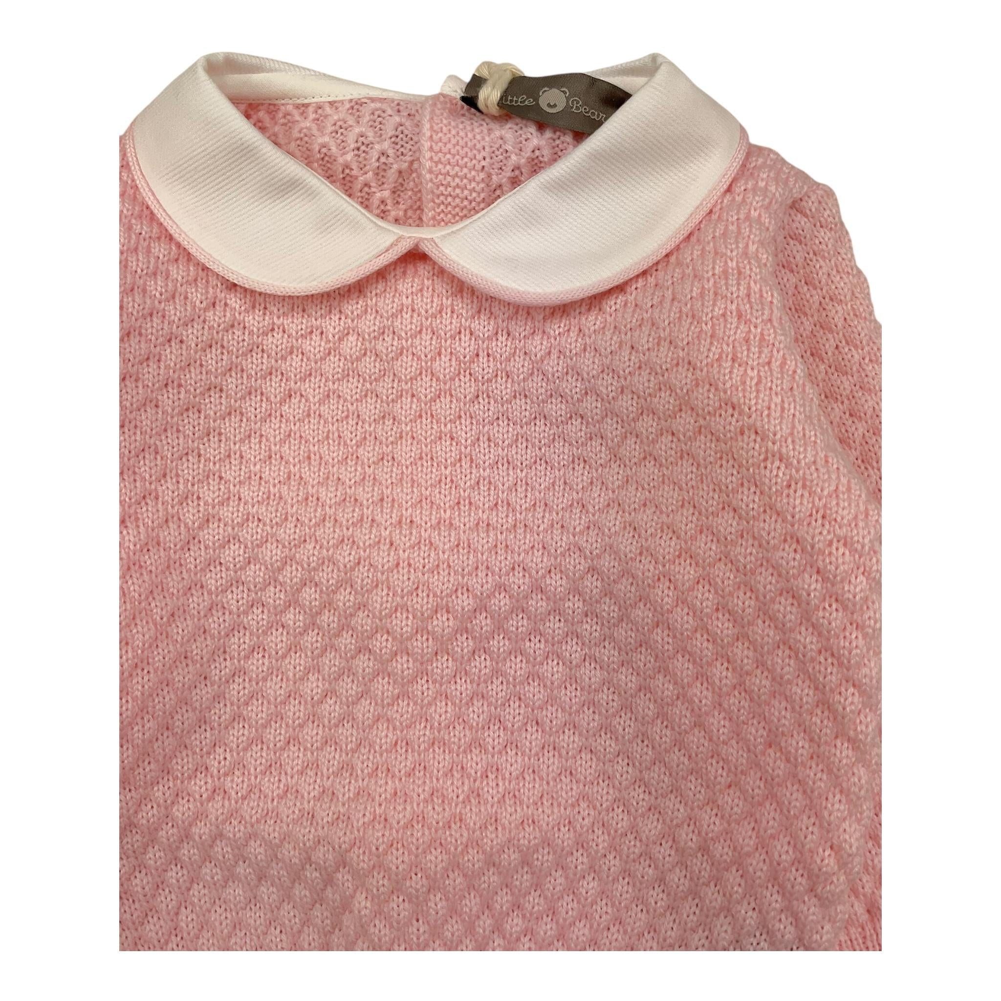 LITTLE BEAR completo 2 pezzi maglia-ghettina tinta unita Rosa per Neonata 9102X ROSA LITTLE BEAR