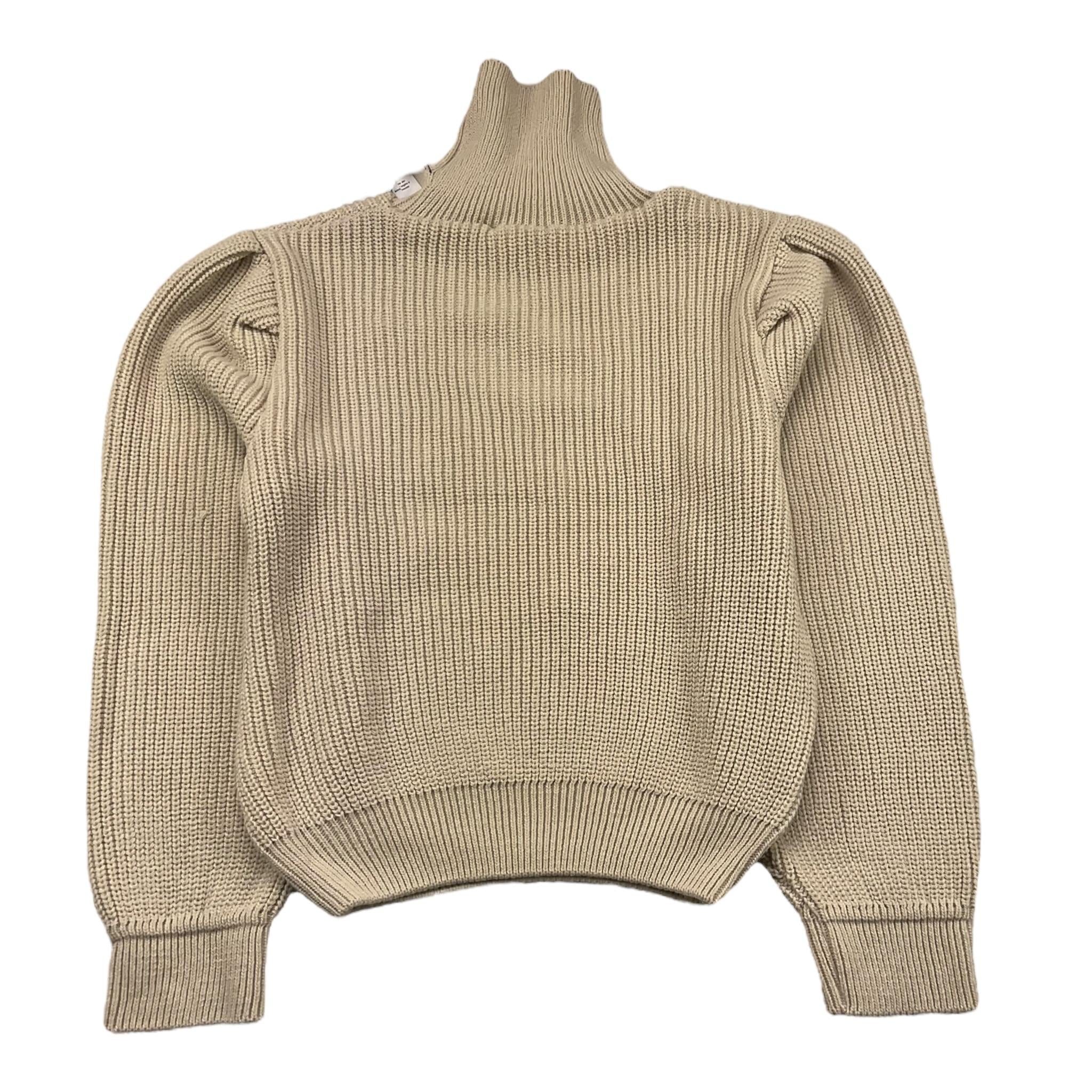 NAIDA maglia collo alto tinta unita con applicazioni Beige per Bambina NAMA306 BEIGE NAIDA