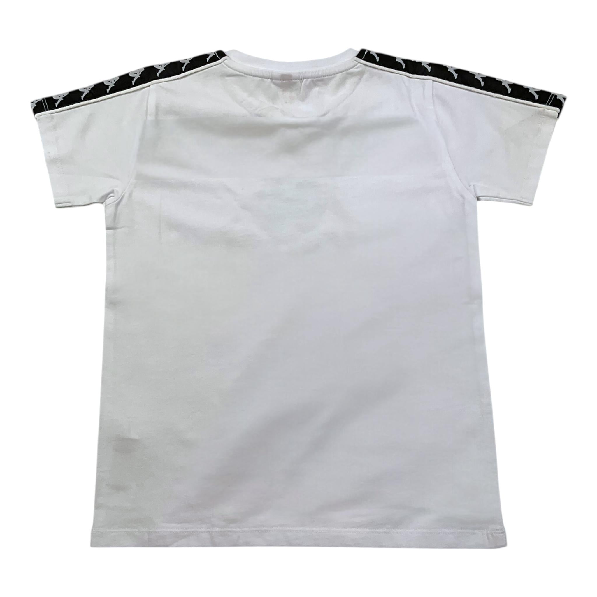 KAPPA t-shirt girocollo tinta unita con stampa Bianco per Bambino 3736M00058 BIANCO KAPPA