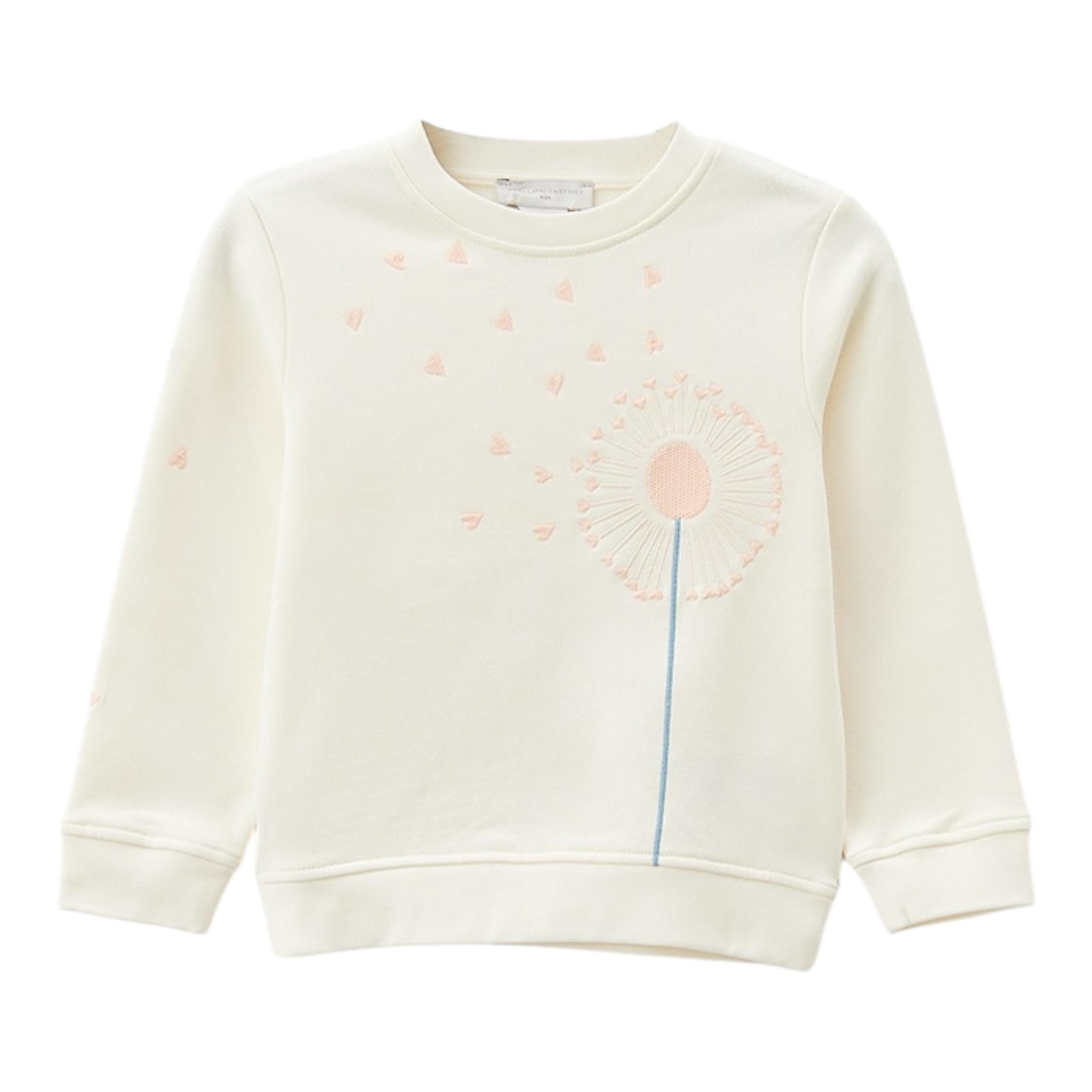 STELLA McCARTNEY felpa chiusa girocollo tinta unita Panna per Neonata TV4A80 PANNA STELLA McCARTNEY