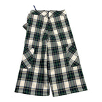 PICCOLA LUDO pantalone tricolore modello a palazzo con fantasia a quadri Verde per Bambina BS9WB004 VERDE PICCOLA LUDO